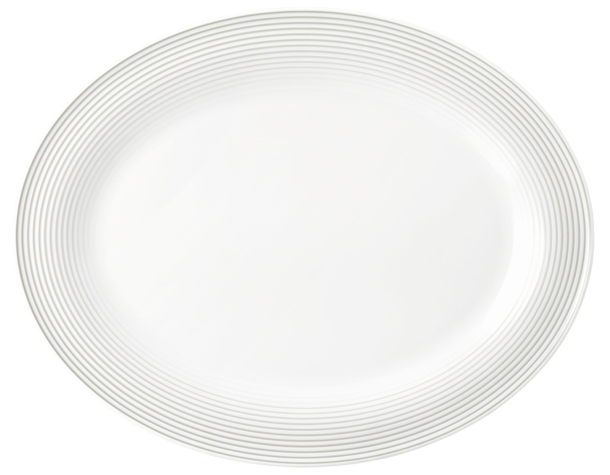 Platte oval mit Relief oval 35cm BLUES perlgrau