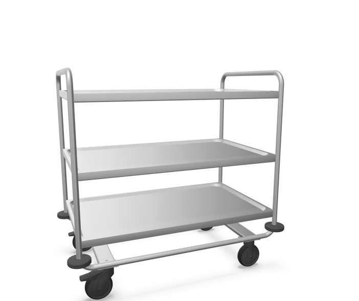 Servierwagen 10x6-3 Kunststoffrollen