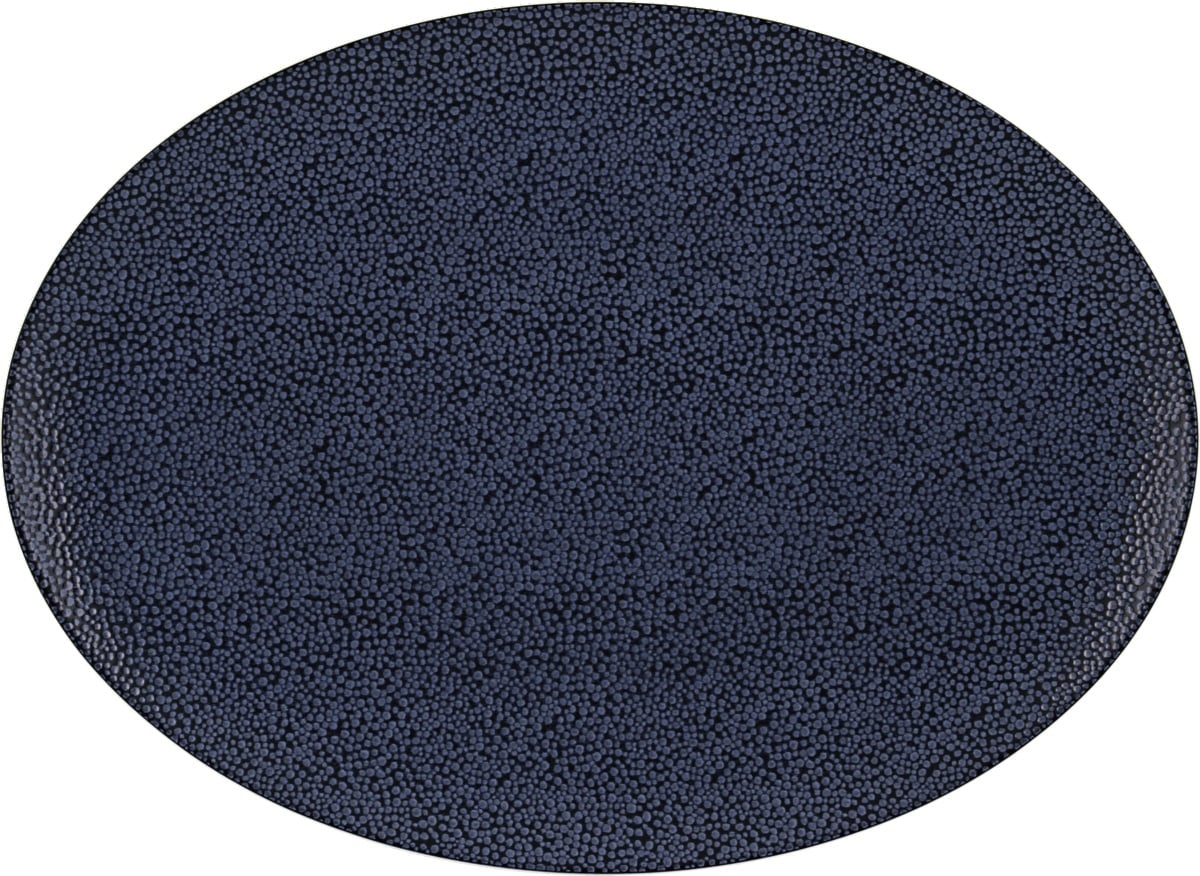 Platte oval coup 37x27cm PURITY PEARLS DARK