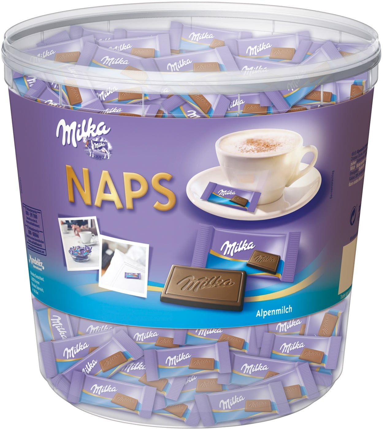 Milka Naps Alpenmilch Klarsichtdose