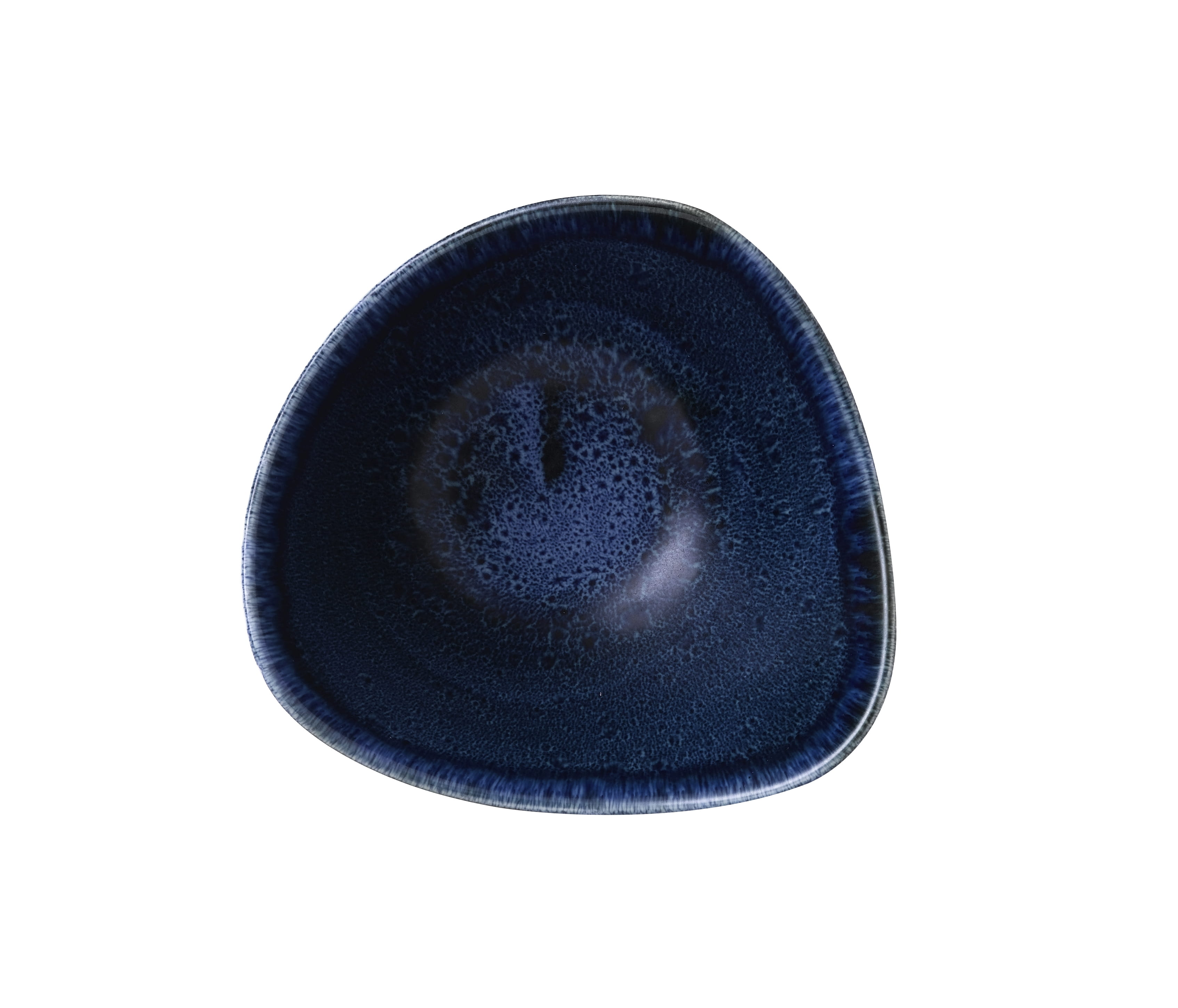 Schale dreieckig tief 15,3cm STONECAST plume ultramarine