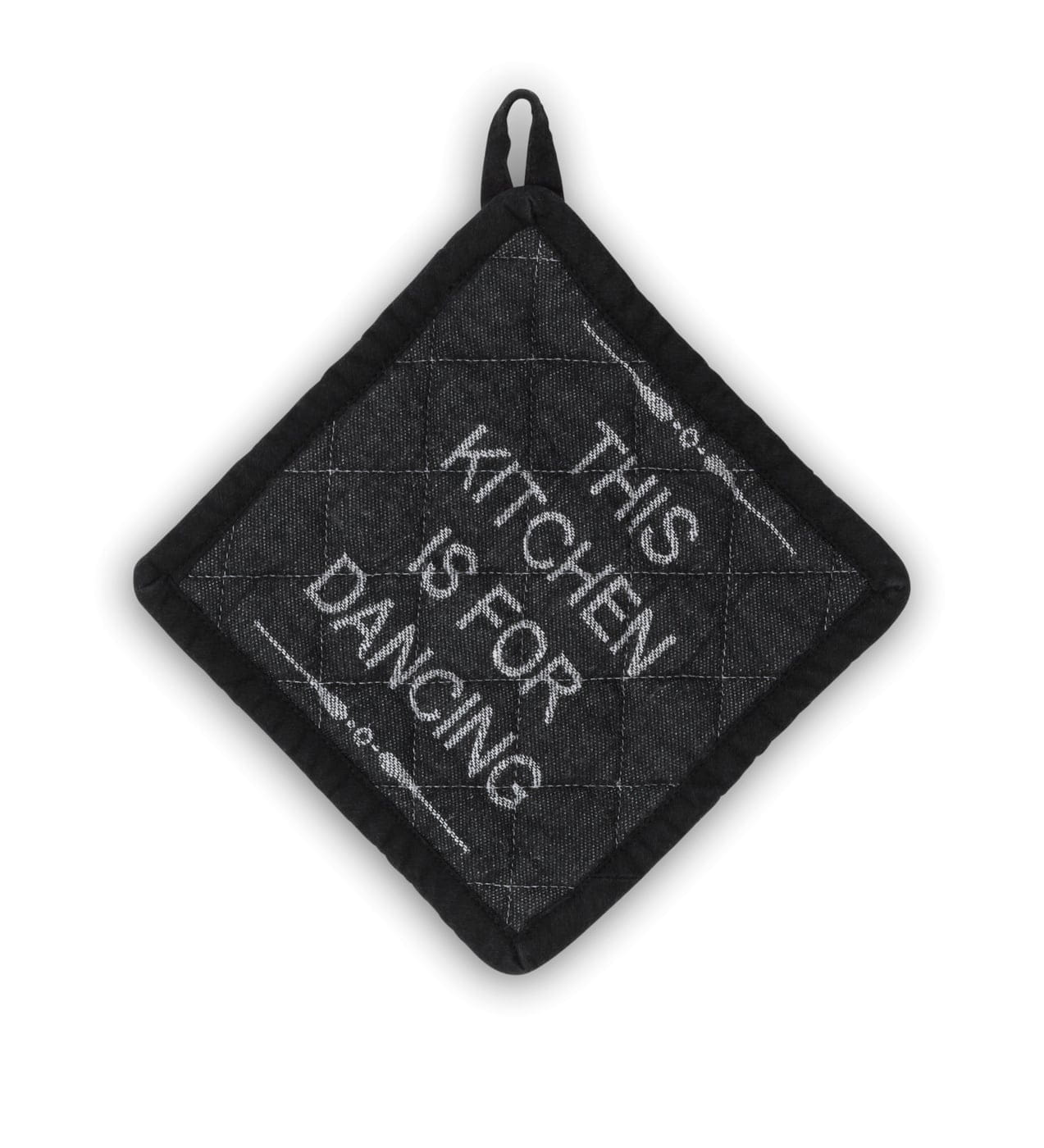 Topflappen 20x20cm GIANNA weiß-schwarz