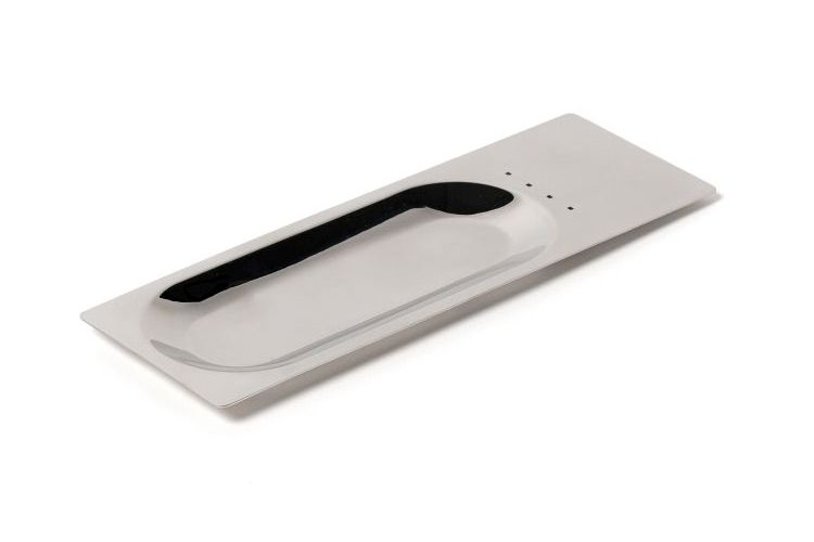 Teller rechteckig 27,8x9,3cm mit Spiesshalter LAB 18/10 ACCESSORIES