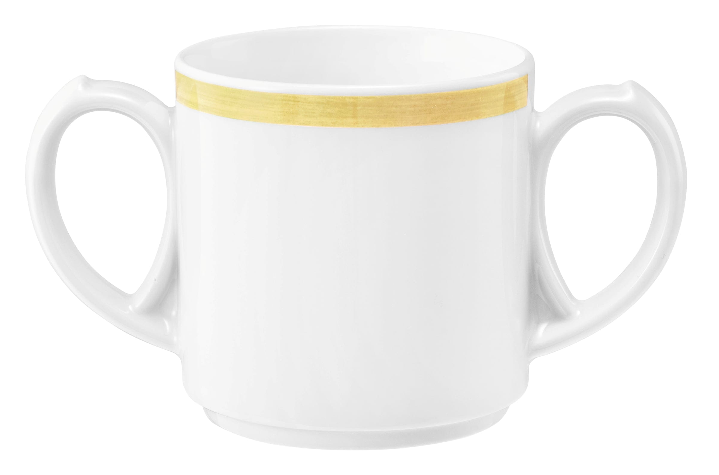 Becher rund mit 2 Henkel 0,28l COMMUNITY pinselband ocker