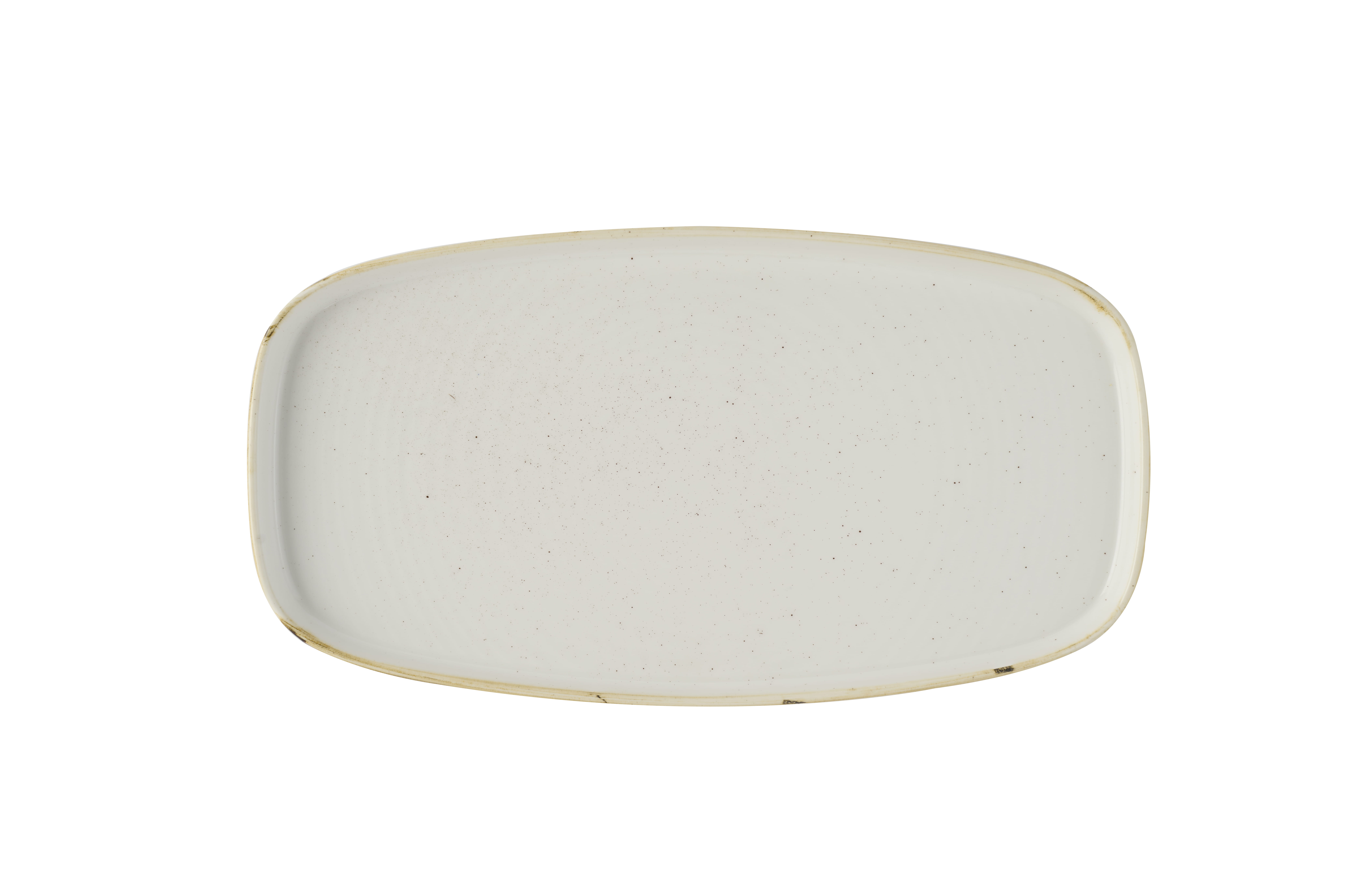 Platte eckig walled 35x18,5cm STONECAST barley white