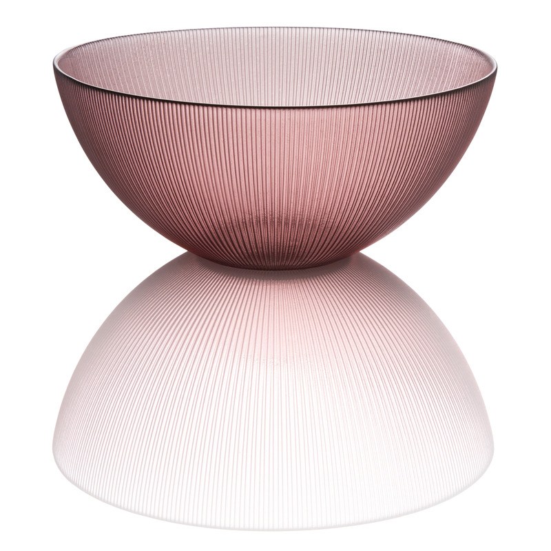 Glas Schale L H10,5cm STYLE LIGHTS rose