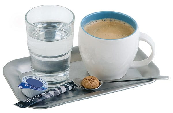 Serviertablett 21,5x13cm KAFFEEHAUS 18/10 matt