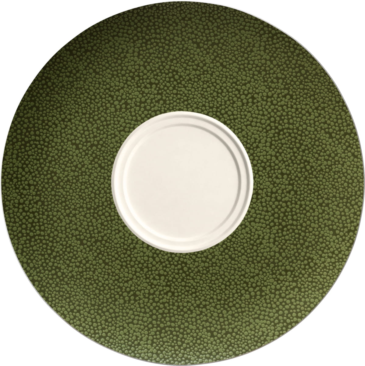 Kaffeeuntertasse rund mit Doppelspiegel 21cm PURITY PEARLS GREENS