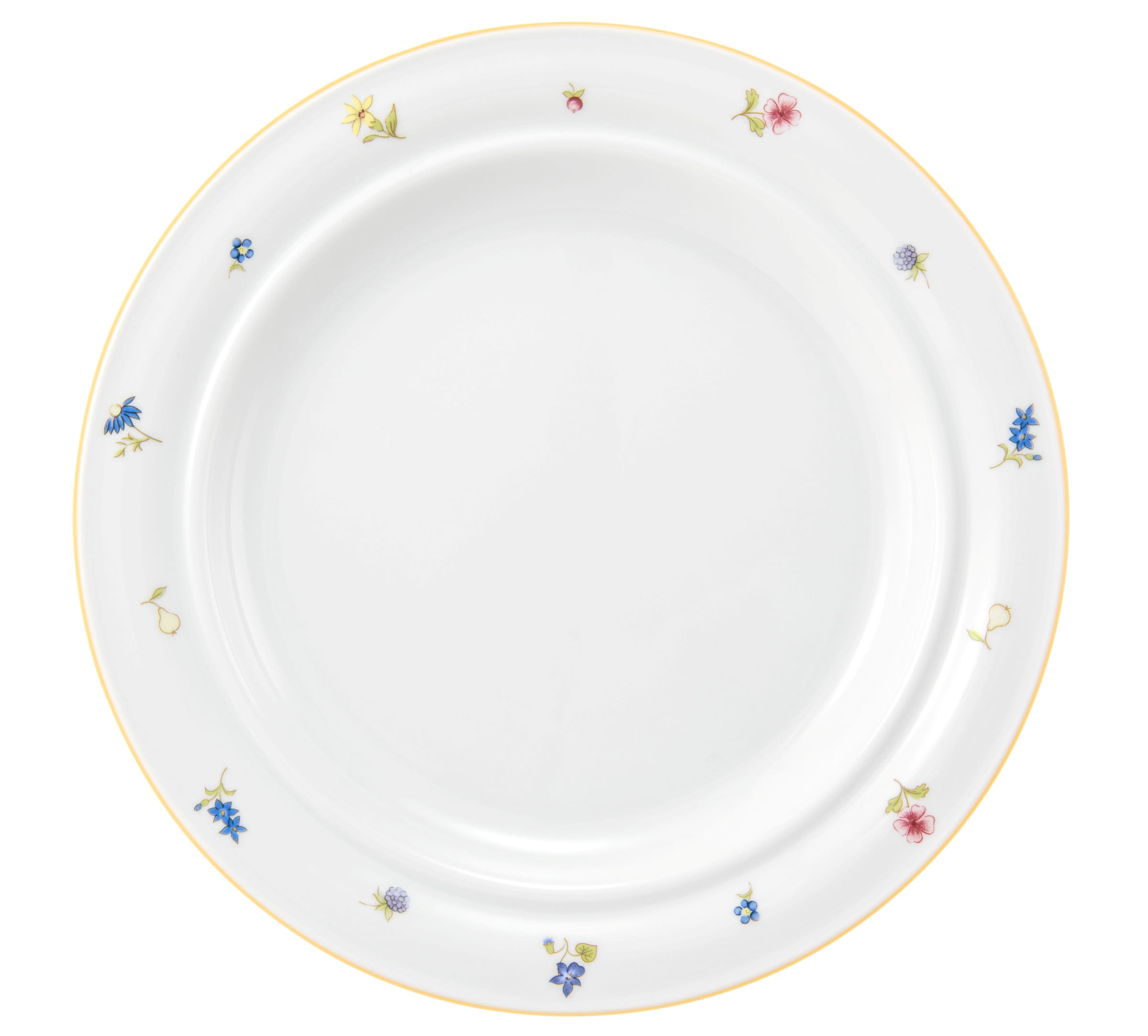 Systemteller rund flach 25,5cm COMMUNITY streublume gelbe linie