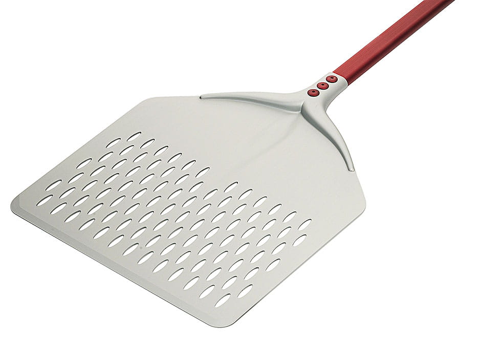Pizzaschaufel perforiert 32x33cm Stiel 120cm