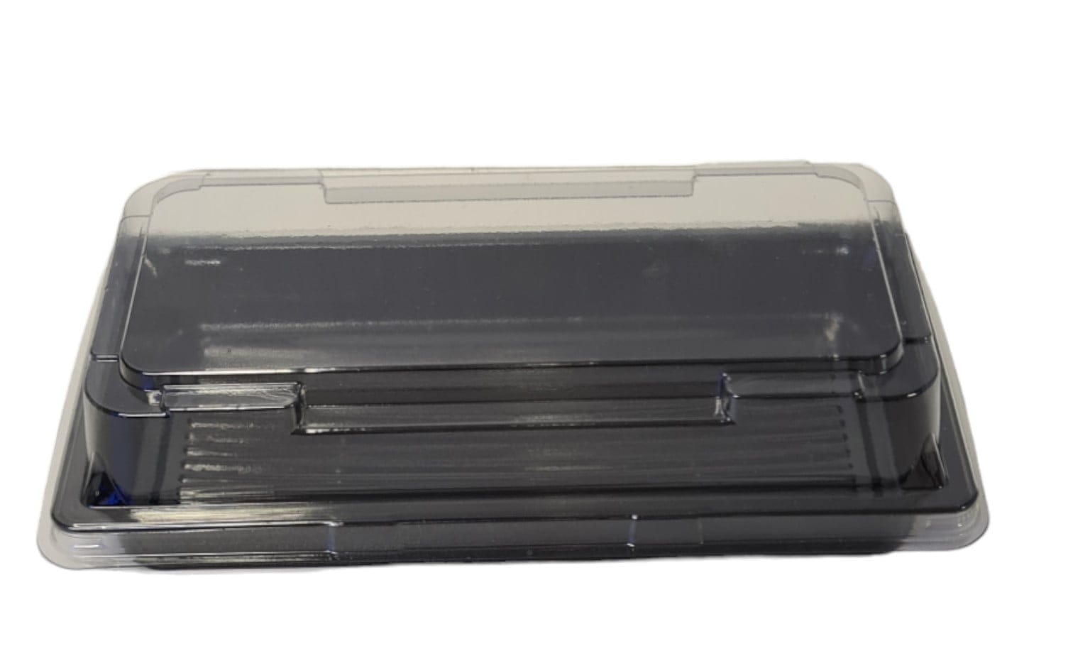 100 Stück Sushi-Schale mit Deckel No16 PET schwarz