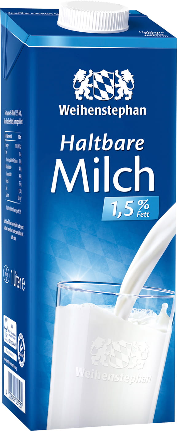 Weihenstephan H-Milch 1,5% 1L ultrahocherhitzt