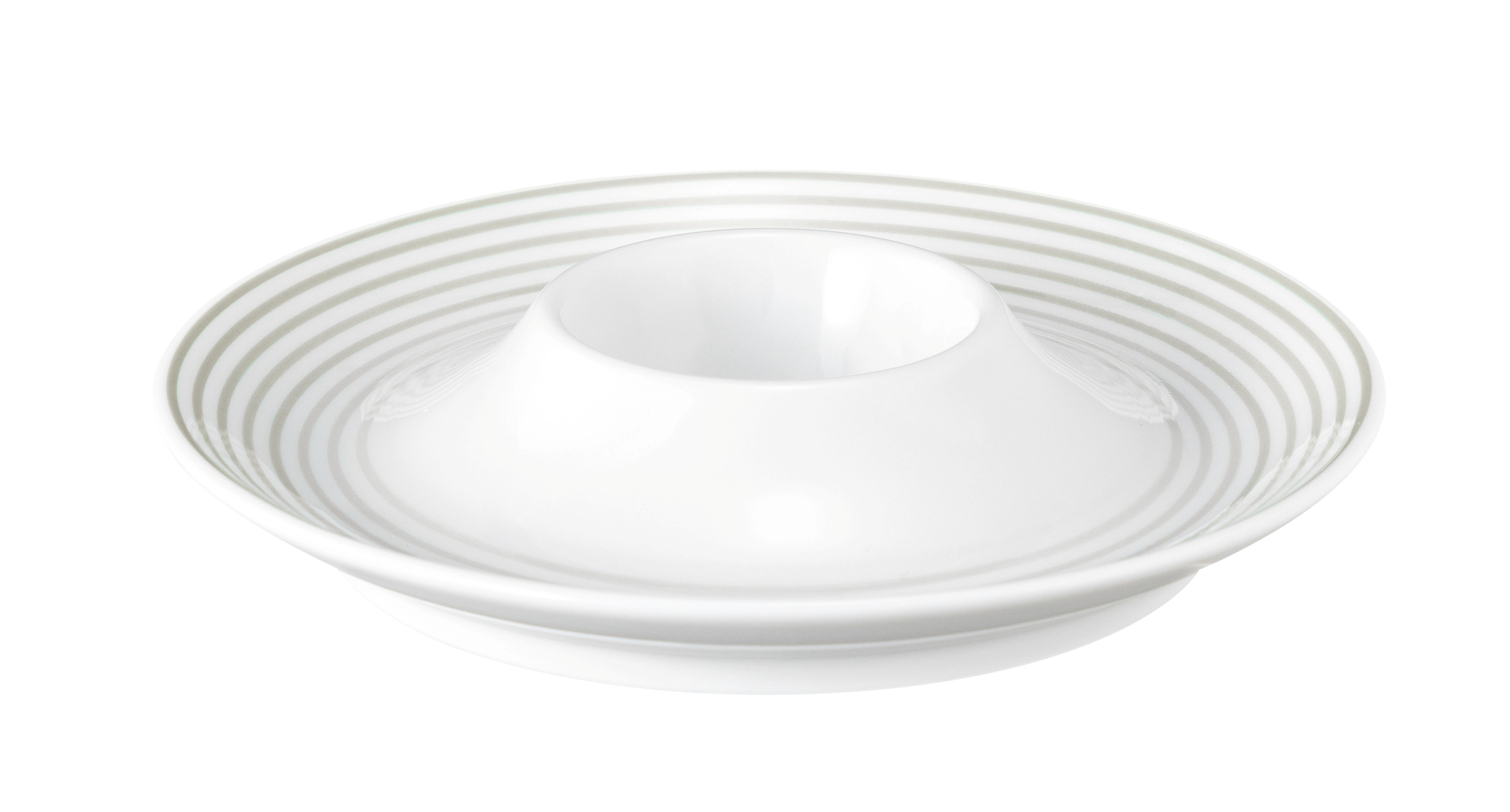 Eierbecher rund mit Ablage (glatt) BLUES perlgrau