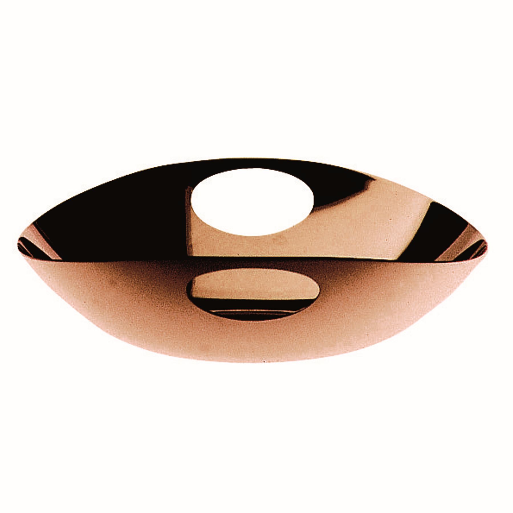 Schale oval 22x20cm mit durchbrochenen Henkel BRONZO