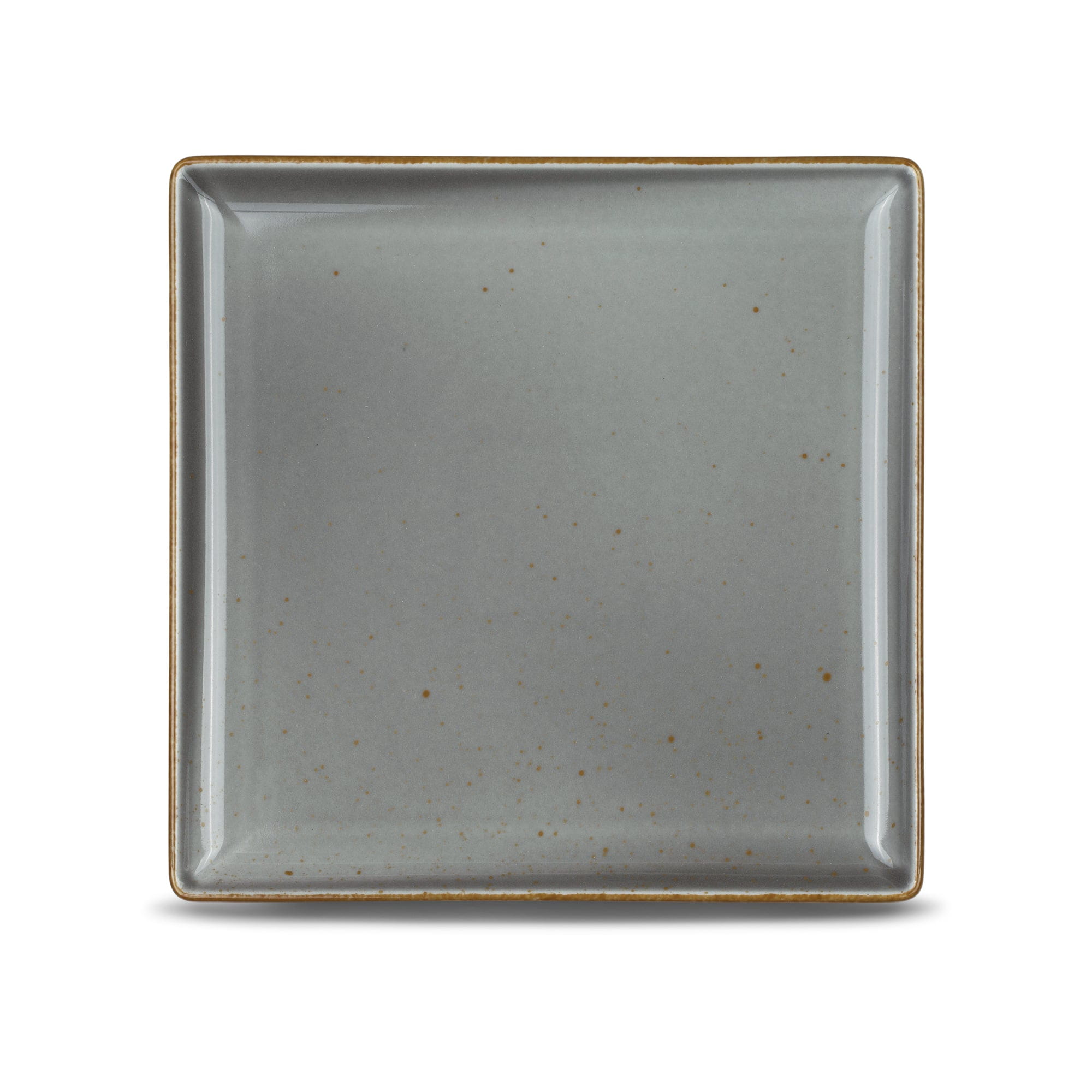 Teller flach eckig 17x17cm SMART spotted grey