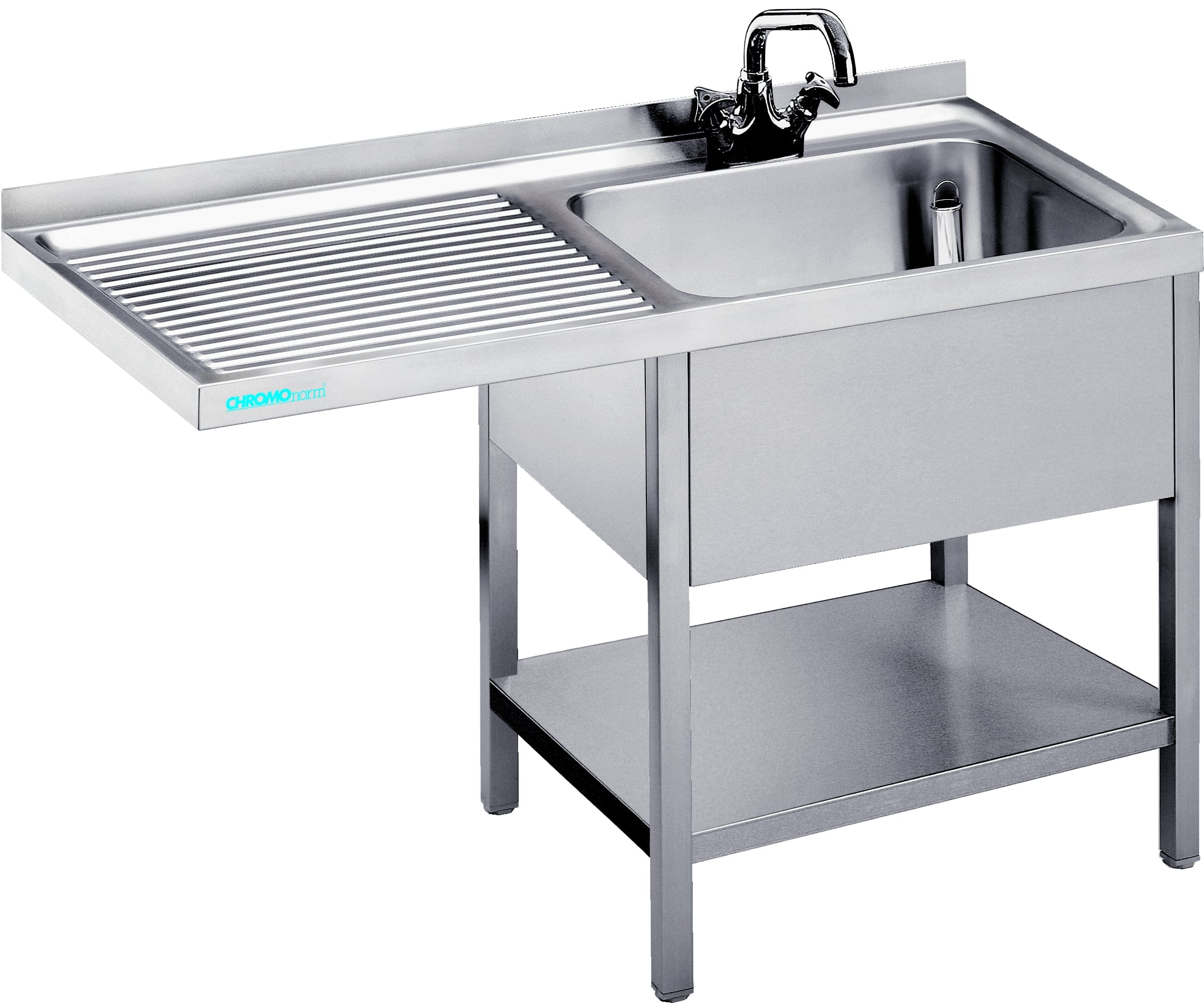 Spülcenter mit 1 Becken rechts mit Unterbau