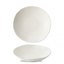 Schale mit Füßen 22cm EROSION white