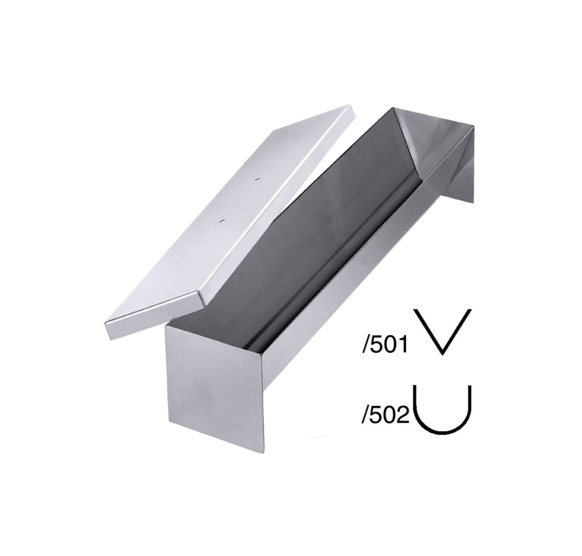 Pastetenform mit Deckel (spitzes Dreieck) L: 50cm B: 10cm H: 9cm 2l