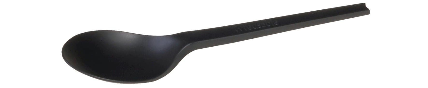 50 Stück Kaffeelöffel 128mm CPLA NATURESSE schwarz Reusable