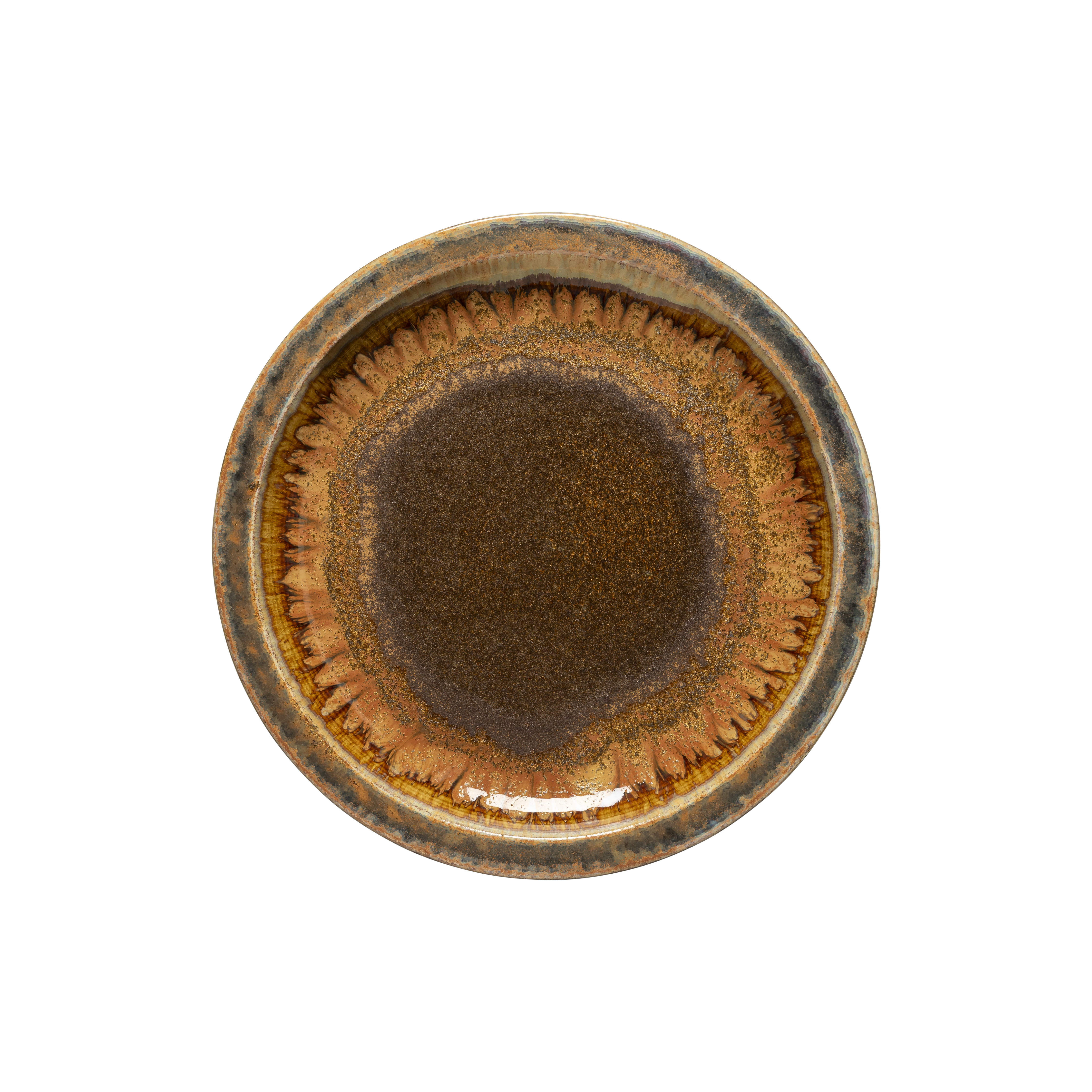 Teller flach 26cm POTERIE mocha-latte