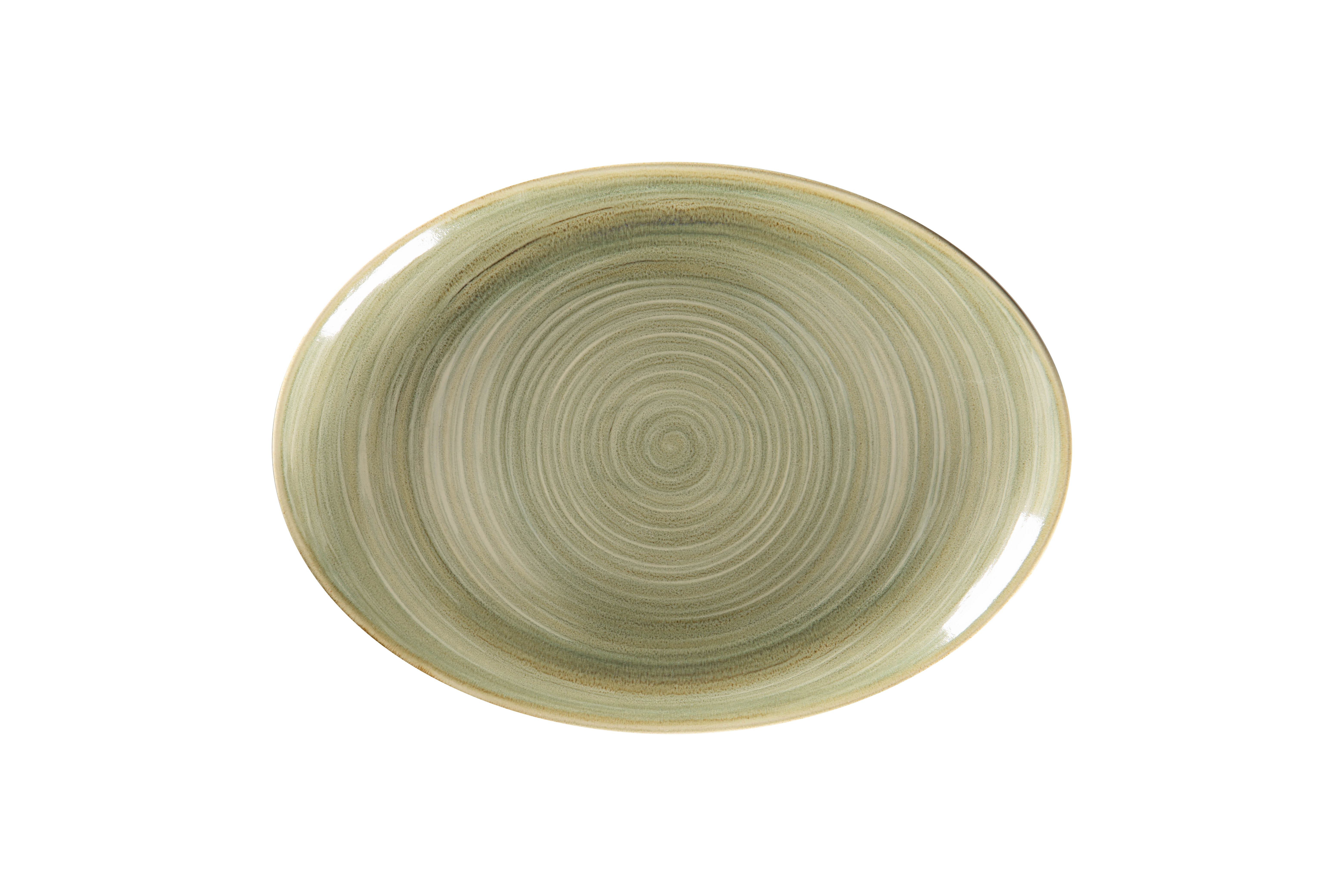 Platte oval 32x23cm RAKSTONE SPOT emerald green