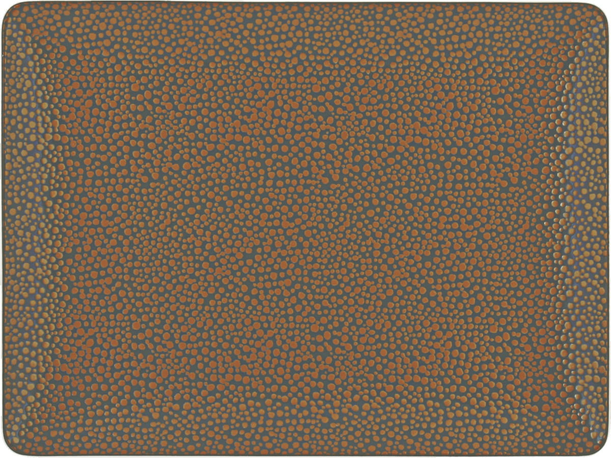 Platte rechteckig coup 20x15cm PURITY PEARLS METALLIC gold