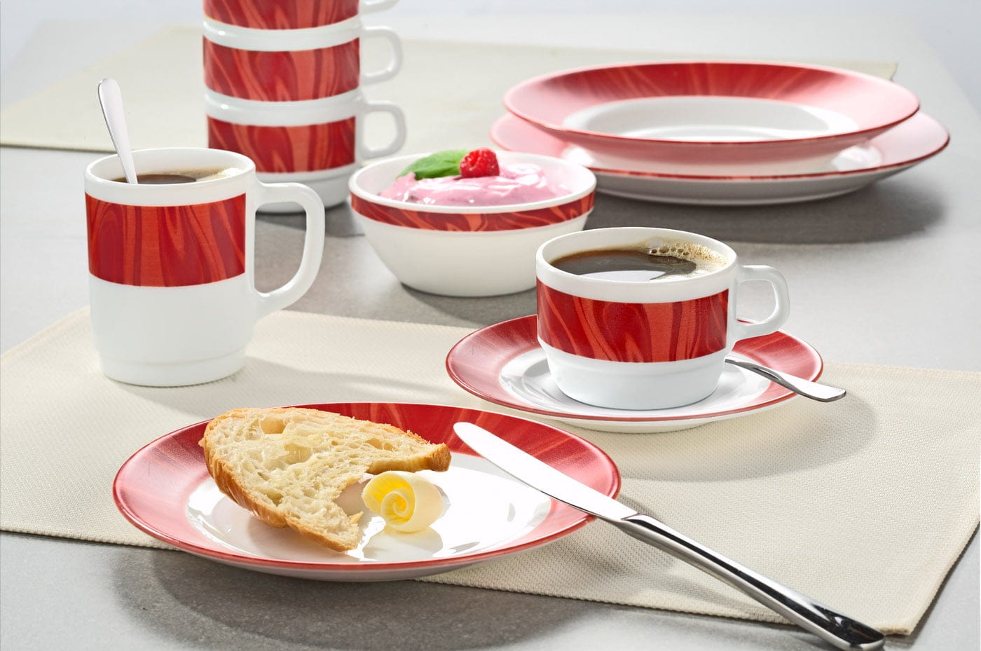 Kaffeetasse 0,22L NATURA red