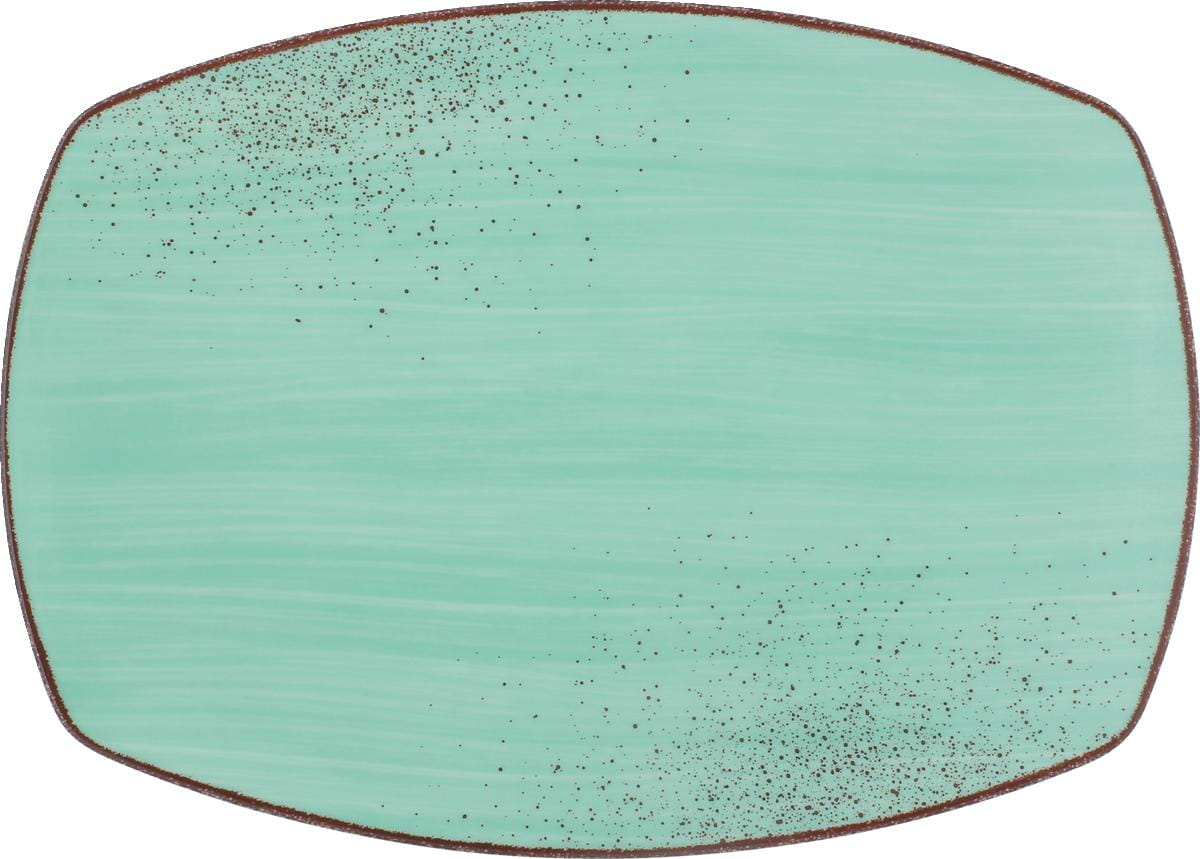 Platte rechteckig coup 32x23cm MODERN RUSTIC lagoon