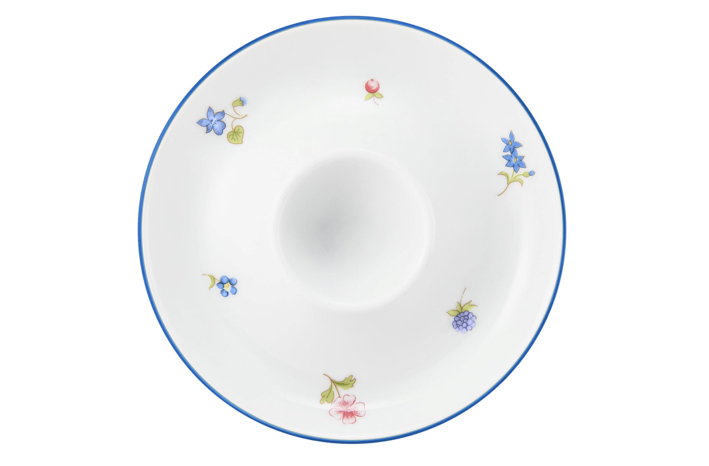 Eierbecher rund mit Ablage COMMUNITY streublume blaue linie