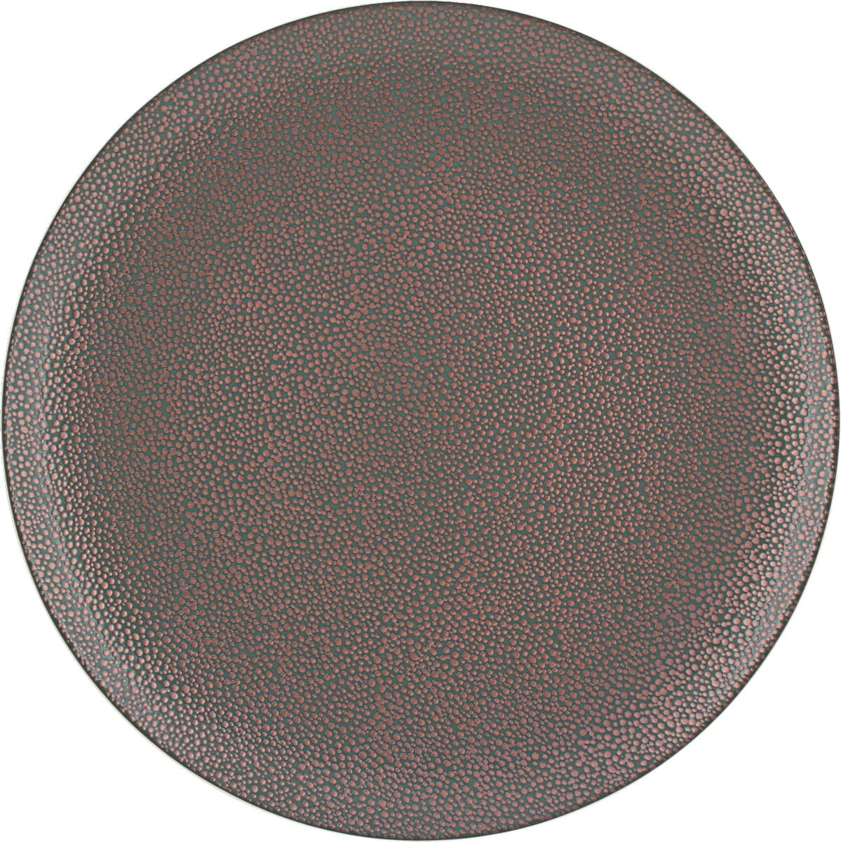 Teller flach rund coup 27cm PURITY PEARLS METALLIC copper