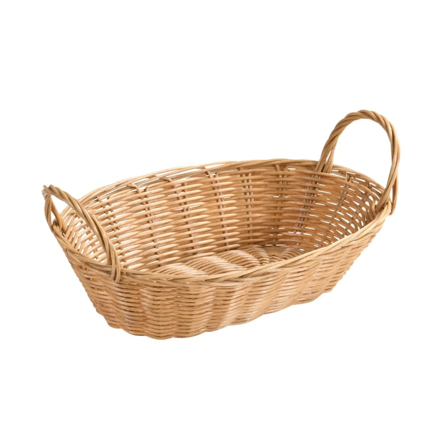 Brotkorb mit Griff 29x18cm Kunststoffgeflecht