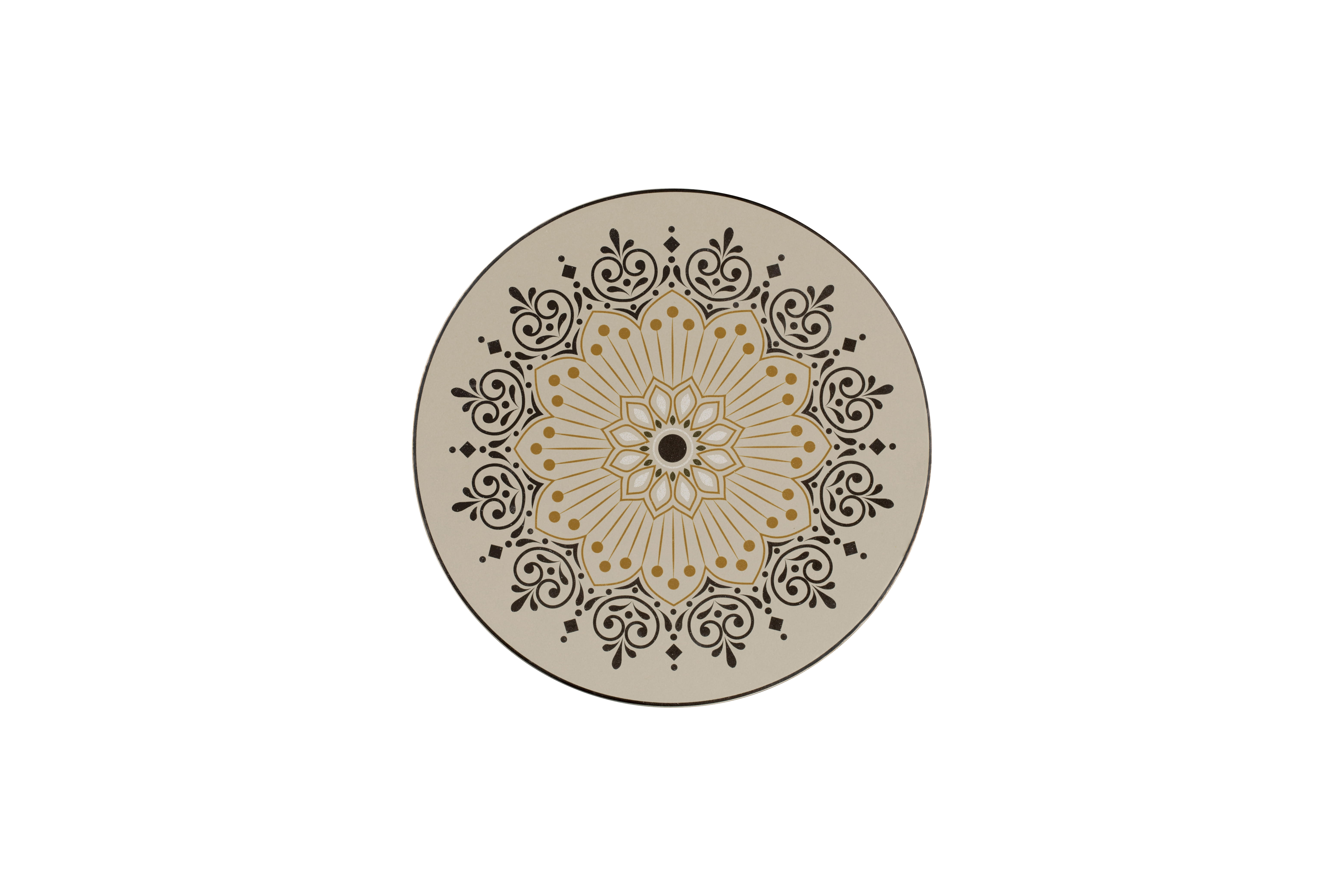 Teller flach Ø23,6cm H1,5cm ARGILA CARTAGENA decorated grey