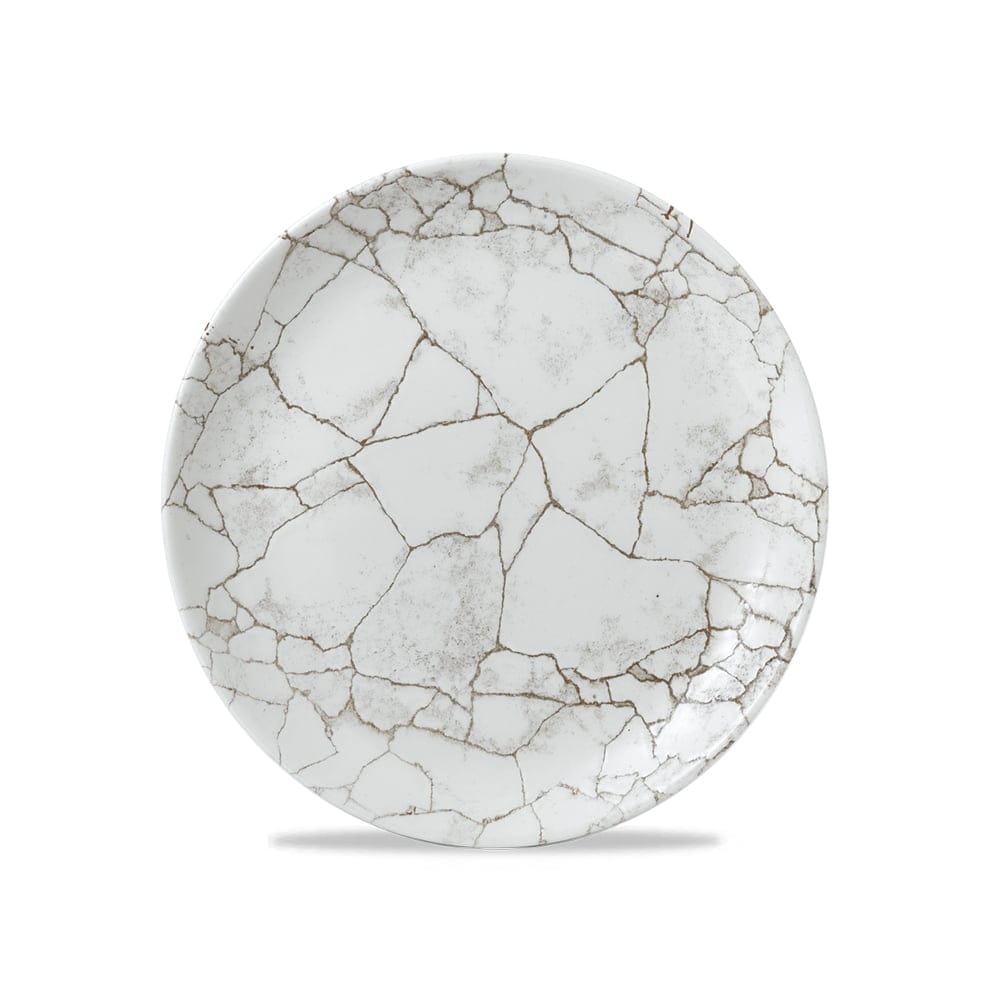 Teller flach coup 21,7cm KINTSUGI agate grey