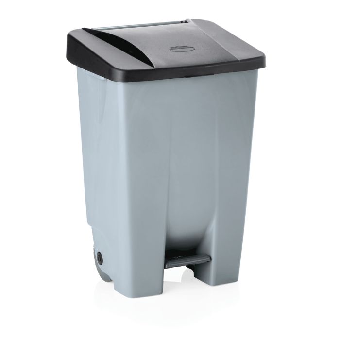 Tretabfallbehälter 80l PE mit Deckel schwarz