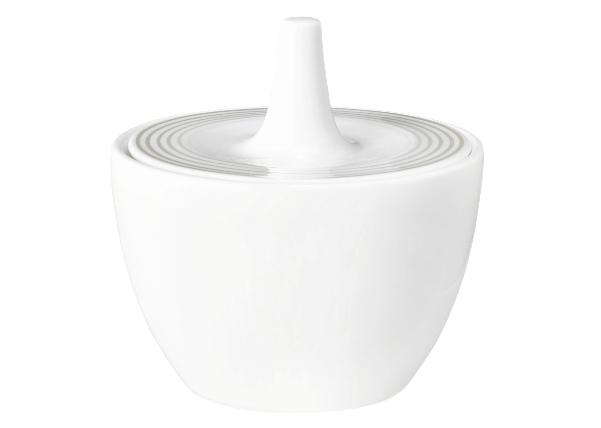 Zuckerdose rund mit Relief 0,27l BLUES perlgrau