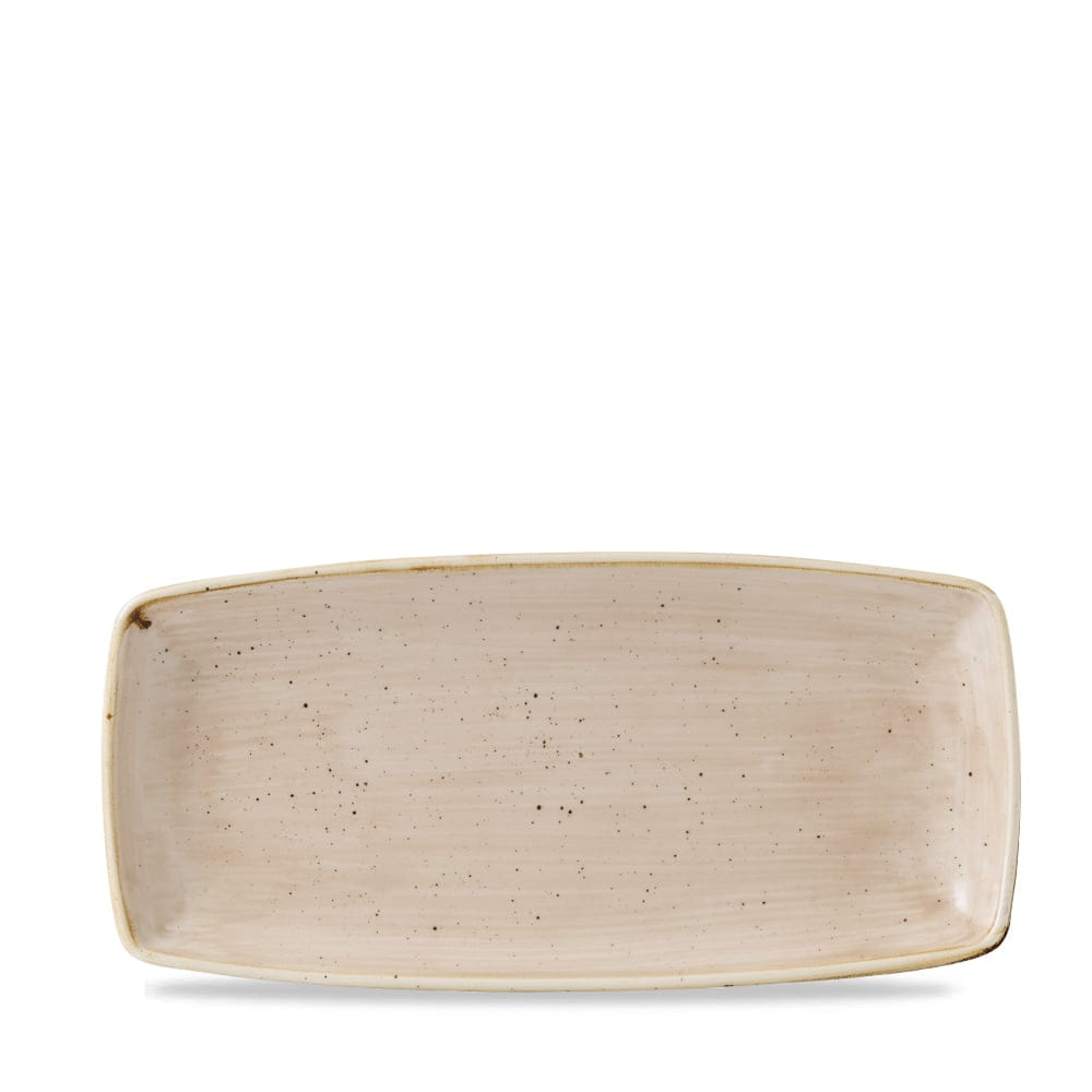 Platte eckig 30x15cm STONECAST nutmeg cream