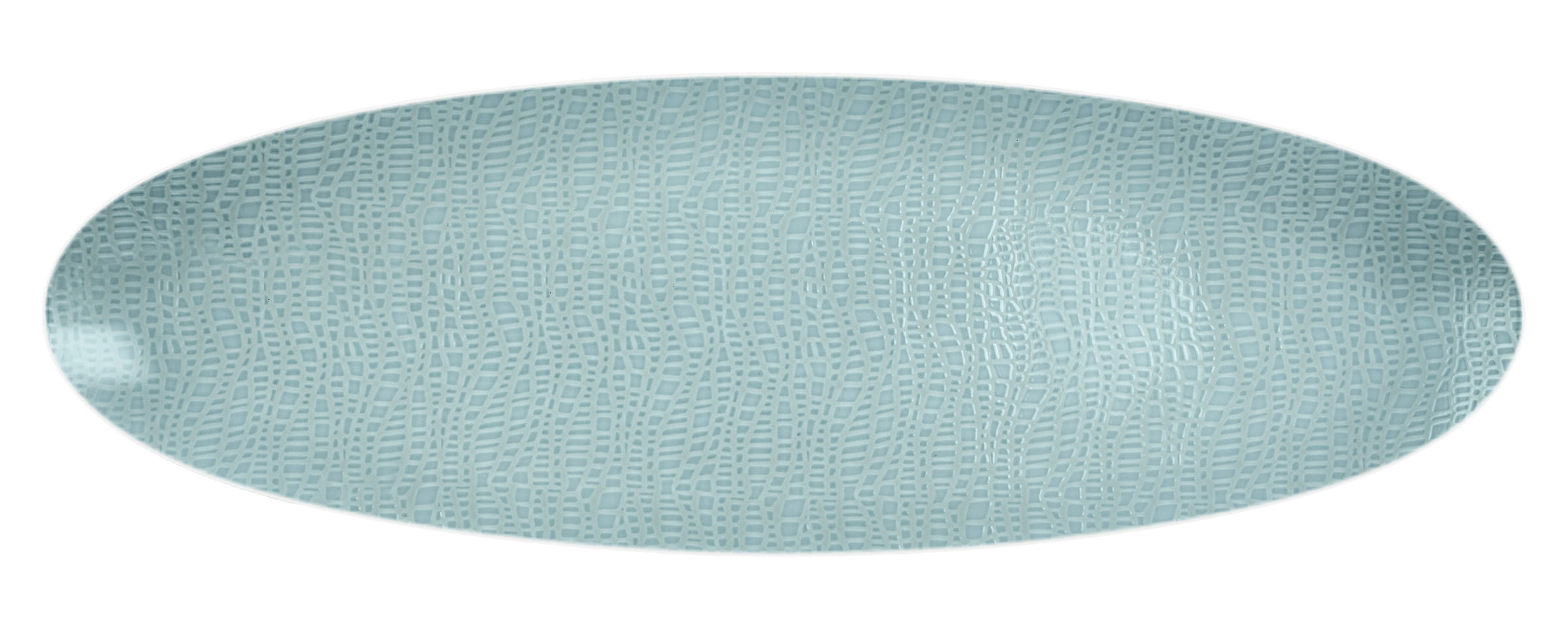 Platte C 44x14cm M5379 COUP FINE DINING FASHION türkis/weiß oval