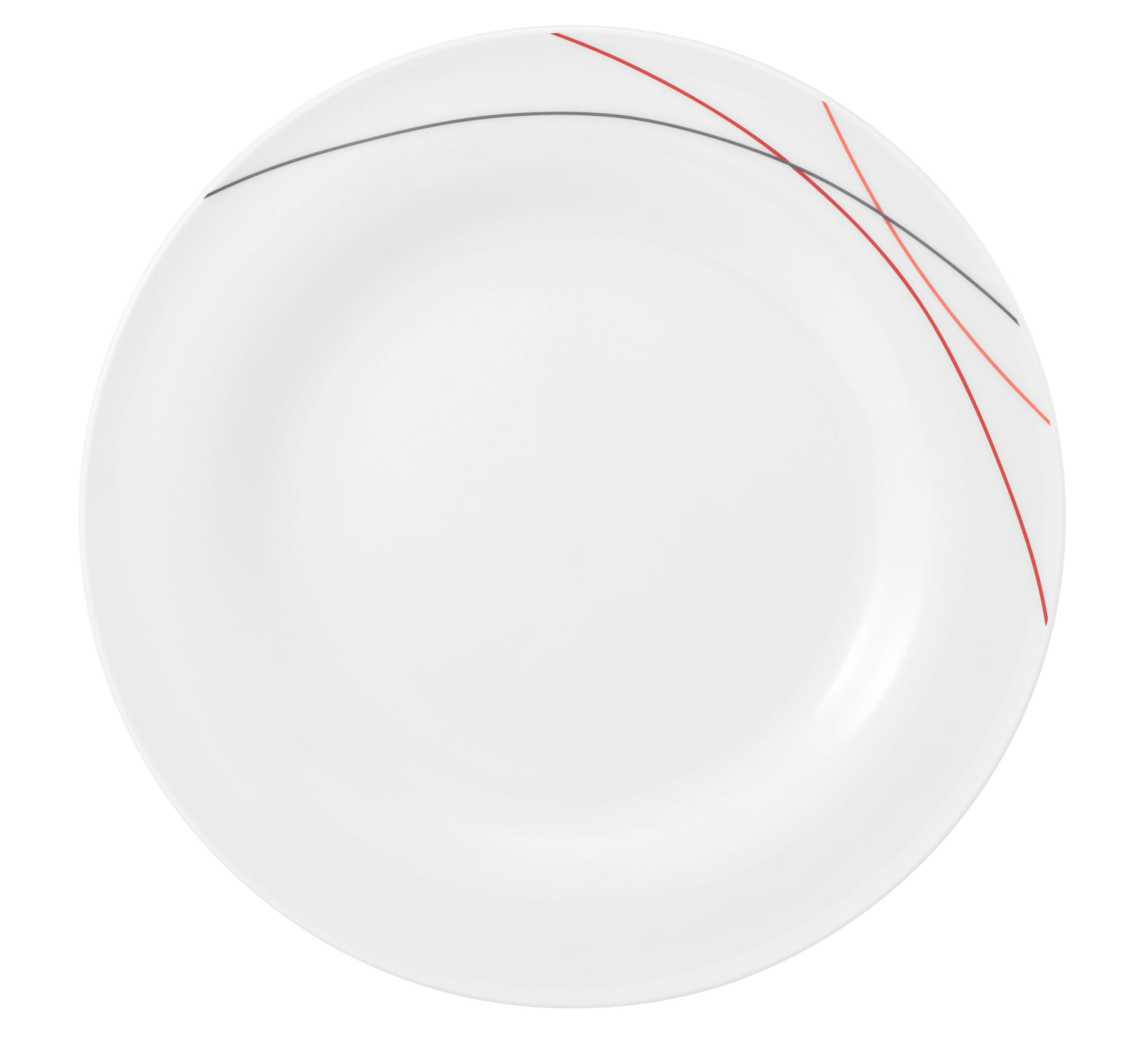 Teller rund flach 28cm COMMUNITY red line