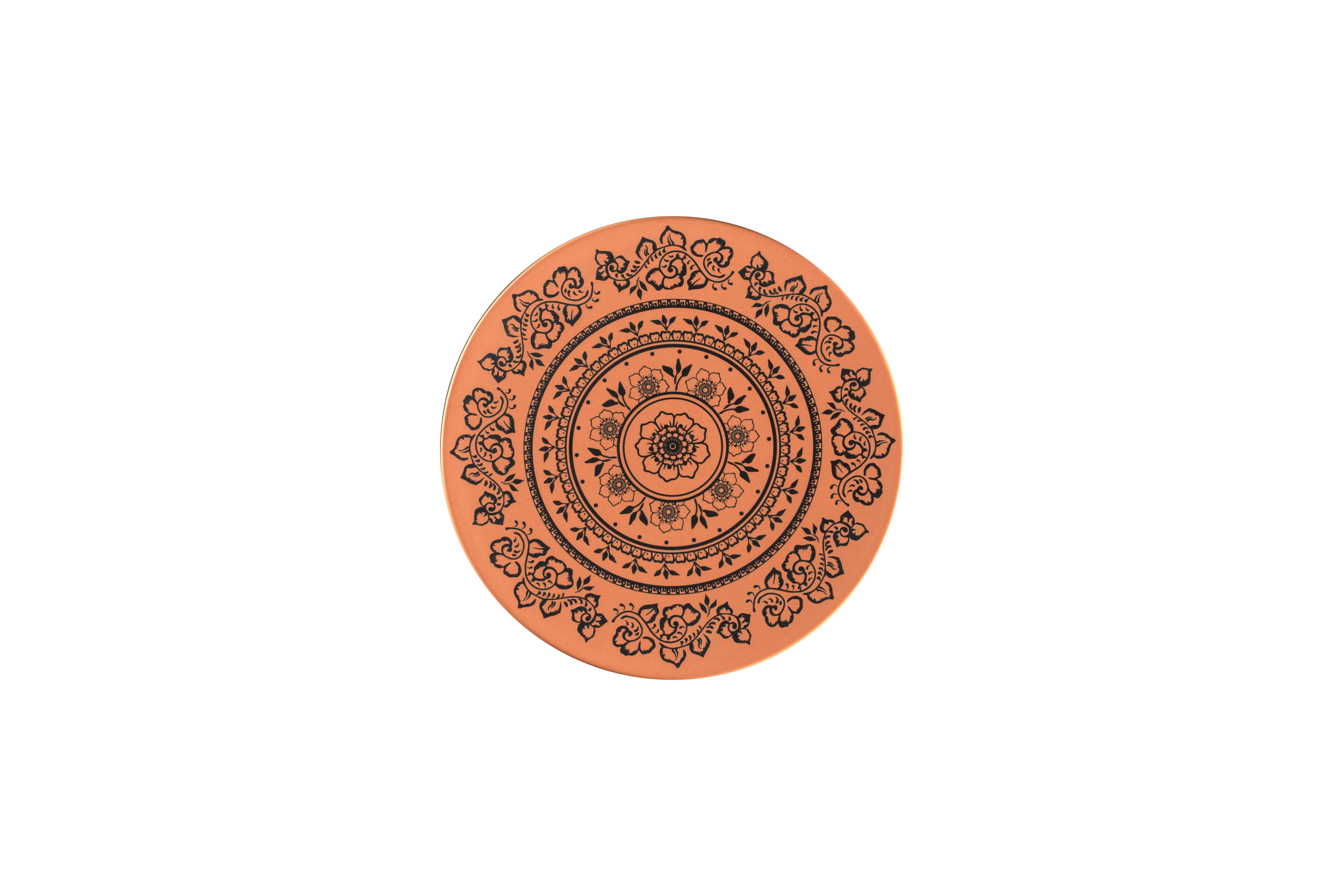 Teller flach Ø20,5cm H1,5cm TERO ALEXANDRIA decorated terracotta