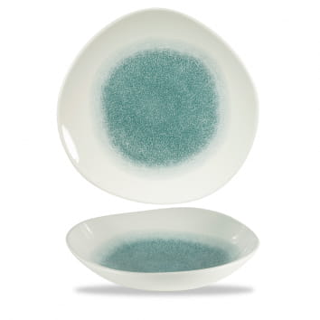 Teller tief Organic 26,4cm RAKU jade green