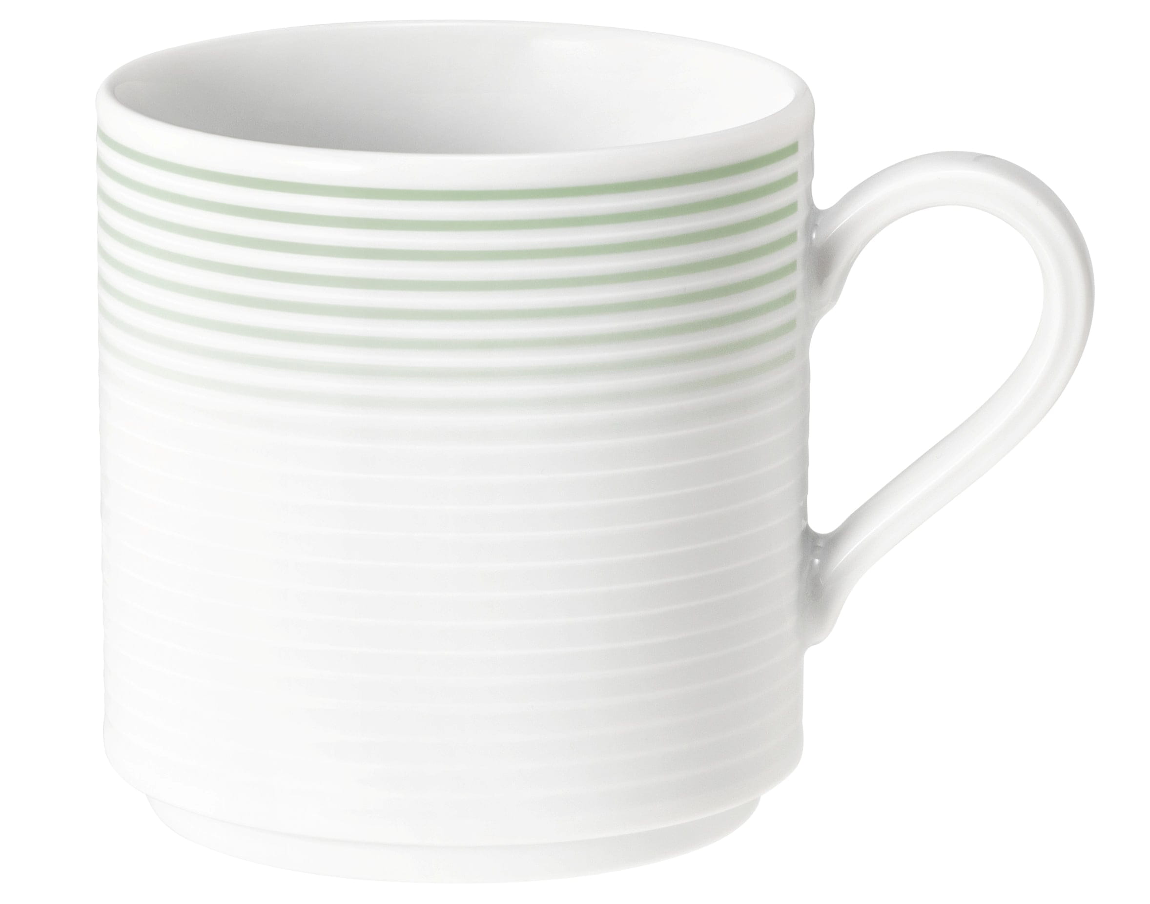 Becher rund mit Relief mit Henkel 0,28l BLUES salbeigrün