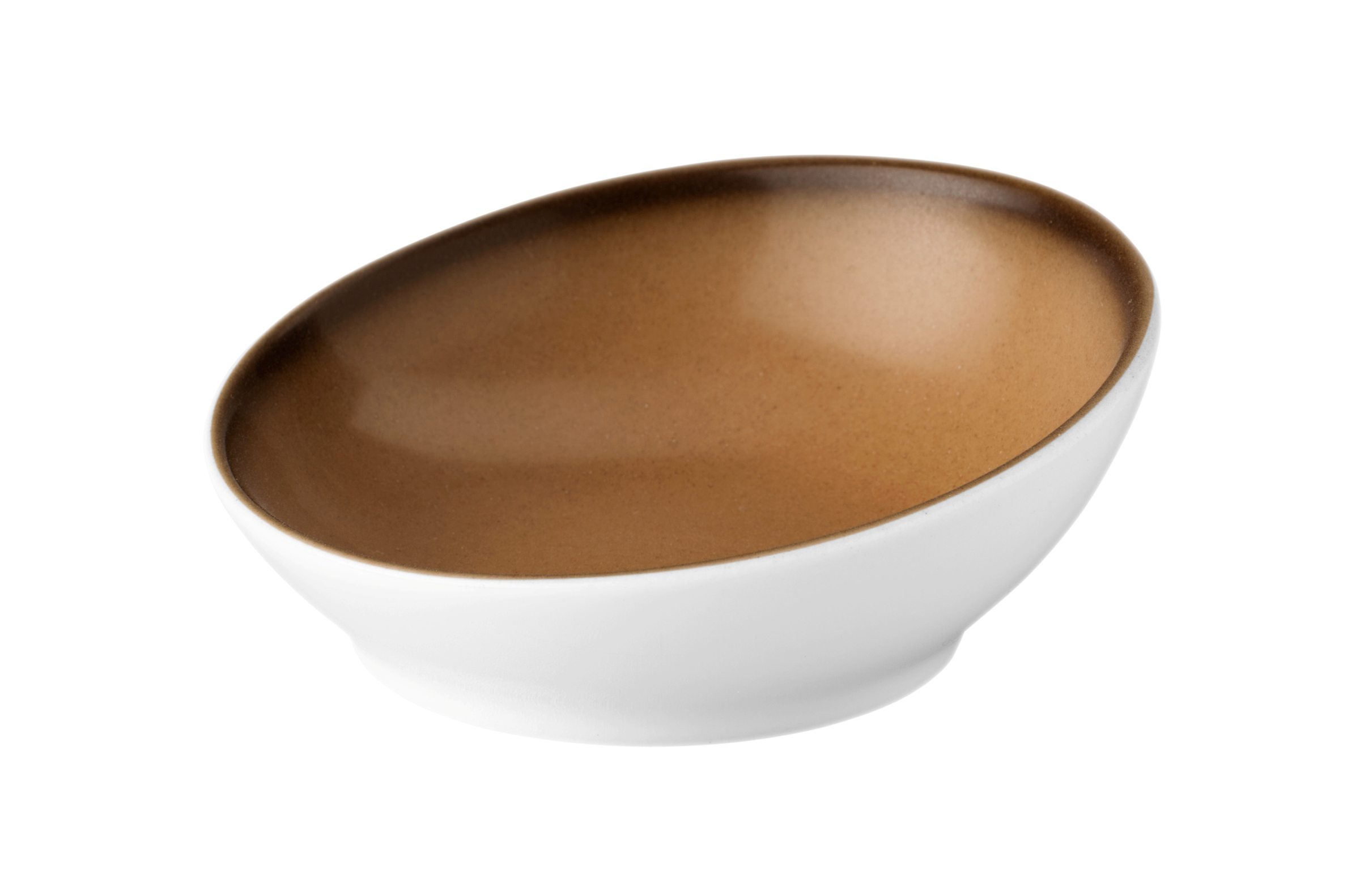 Schale rund schräg 11cm SAVOY caramel