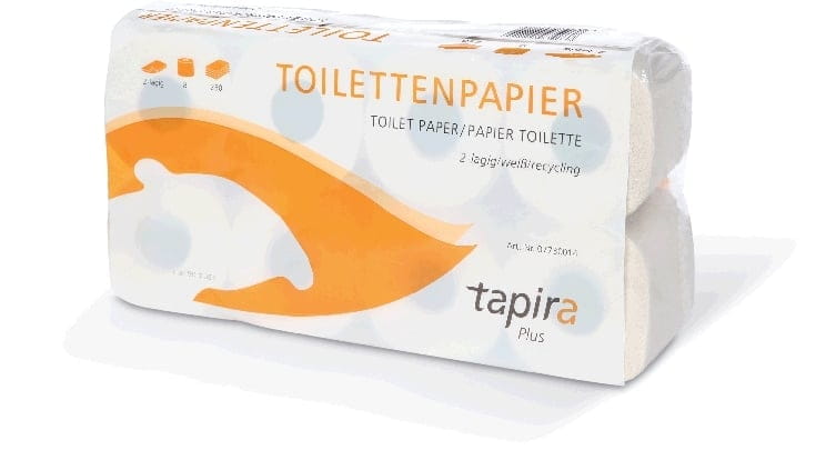 64 Stück Toilettenpapier 2-lagig TAPIRA weiß