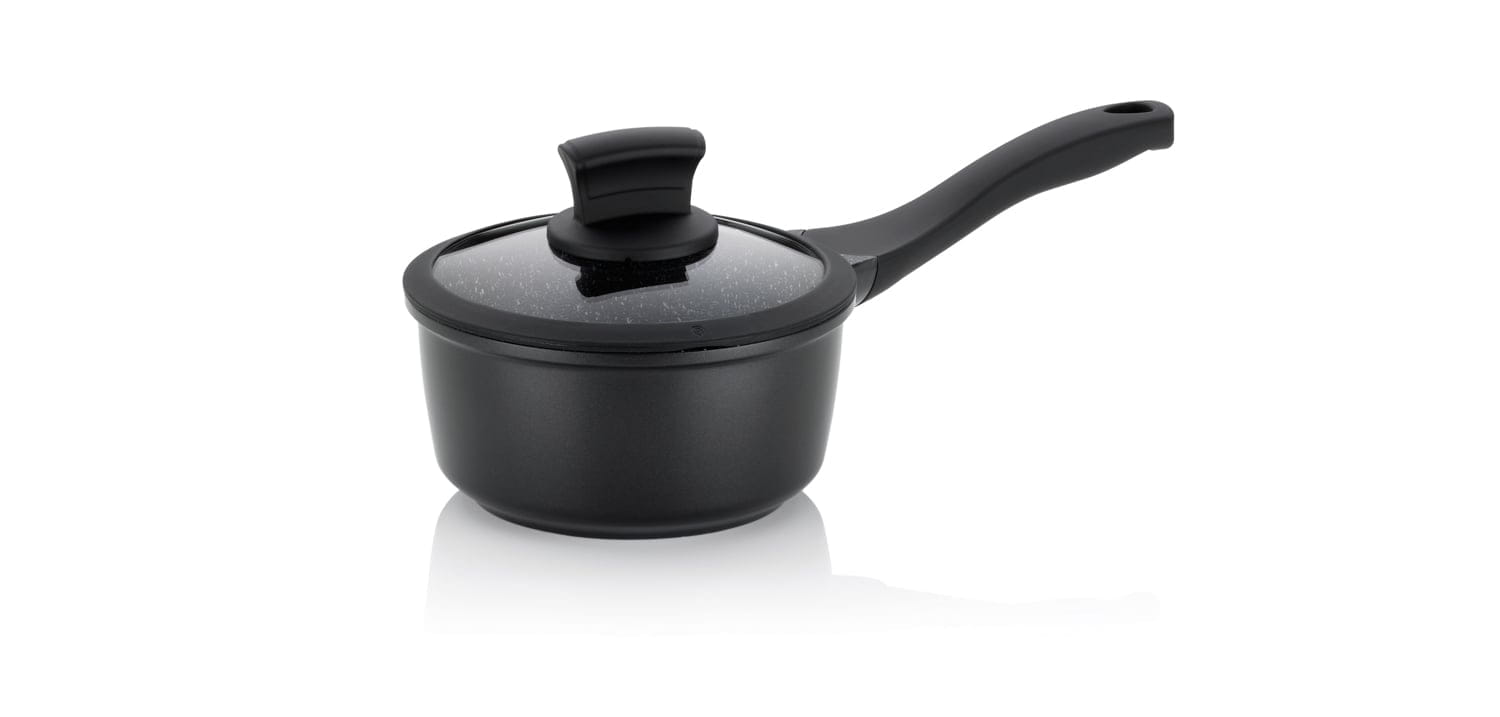 Stielkasserolle Ø16cm H8cm 1L STELLA NOVA schwarz