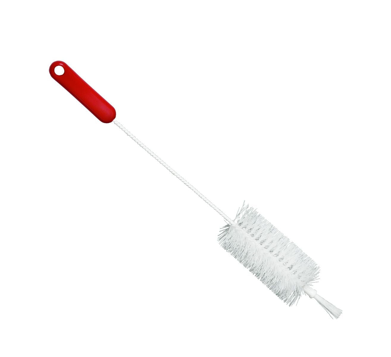 Flaschenbürste 3/4l L 45cm ø 6cm weiss Nylon roter Griff