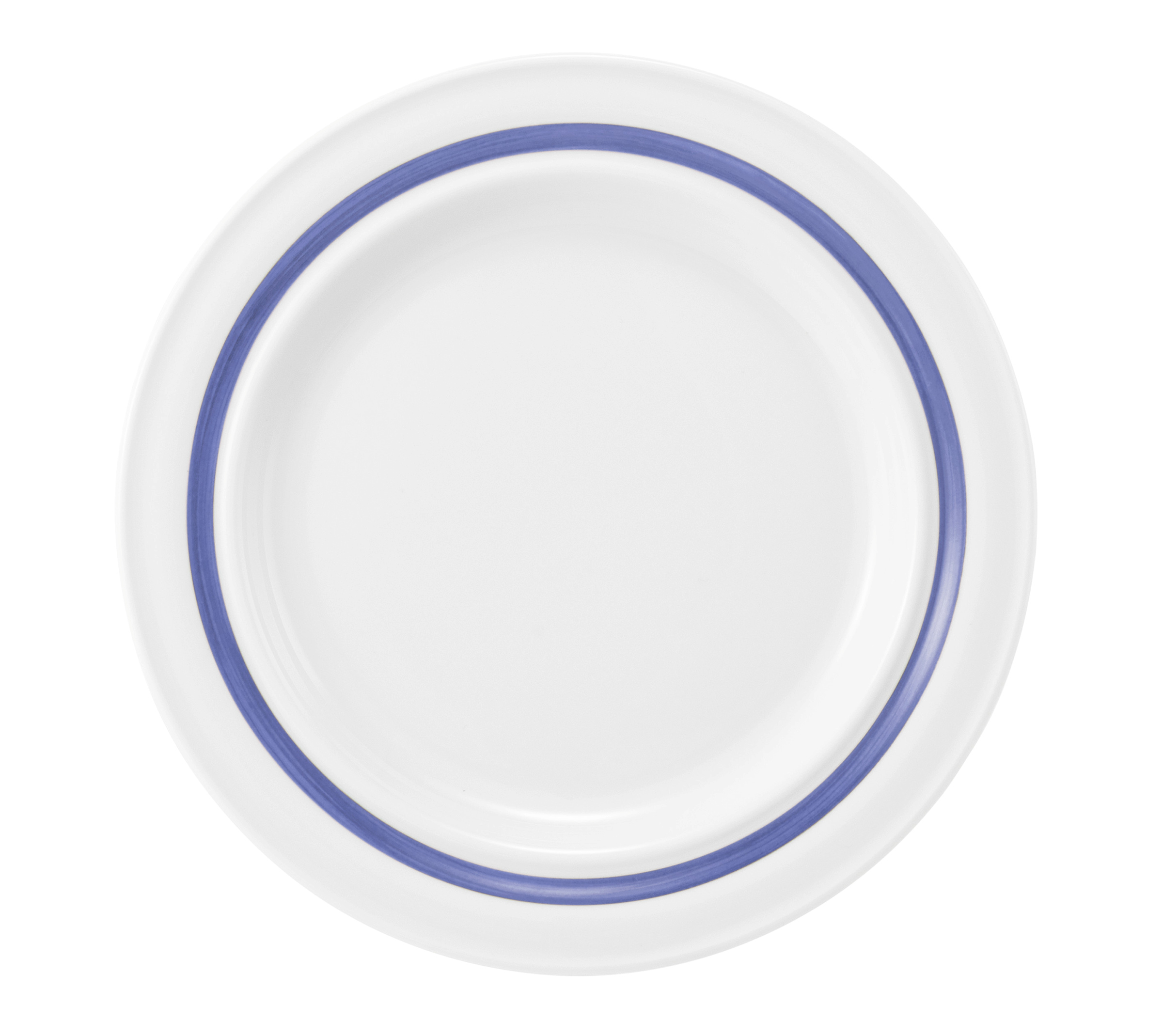 Teller rund flach 23cm Fahne COMMUNITY pinselband blau