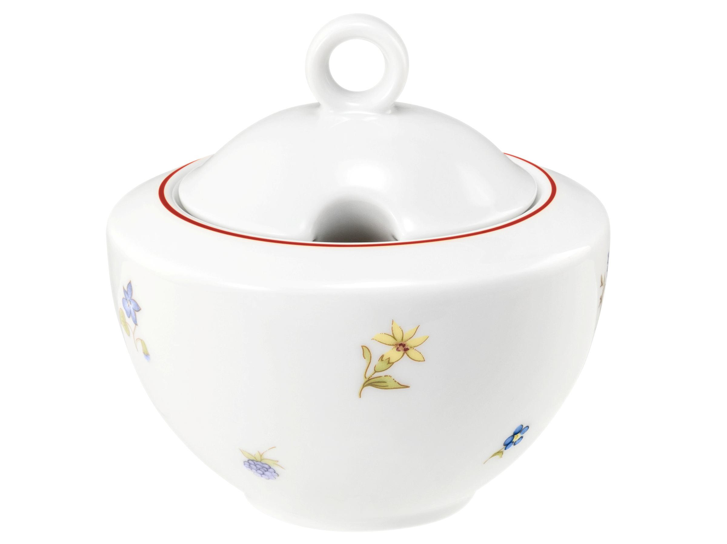 Zuckerdose rund 2 0,28l COMMUNITY streublume rote linie