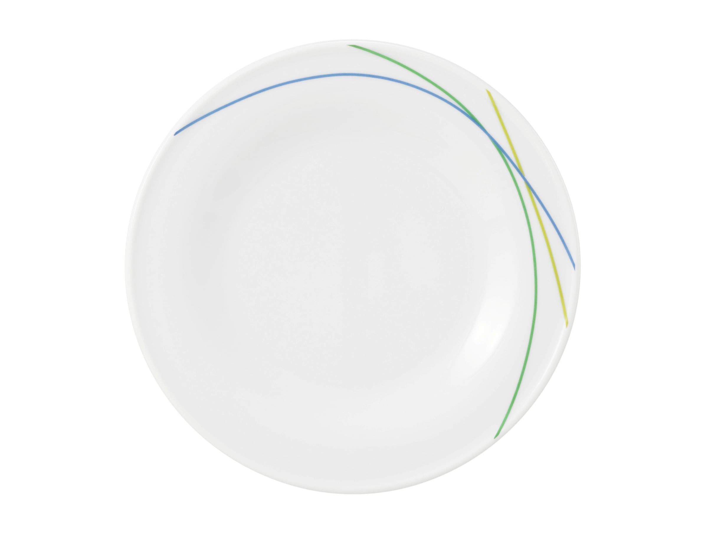 Teller rund flach 17cm COMMUNITY green line