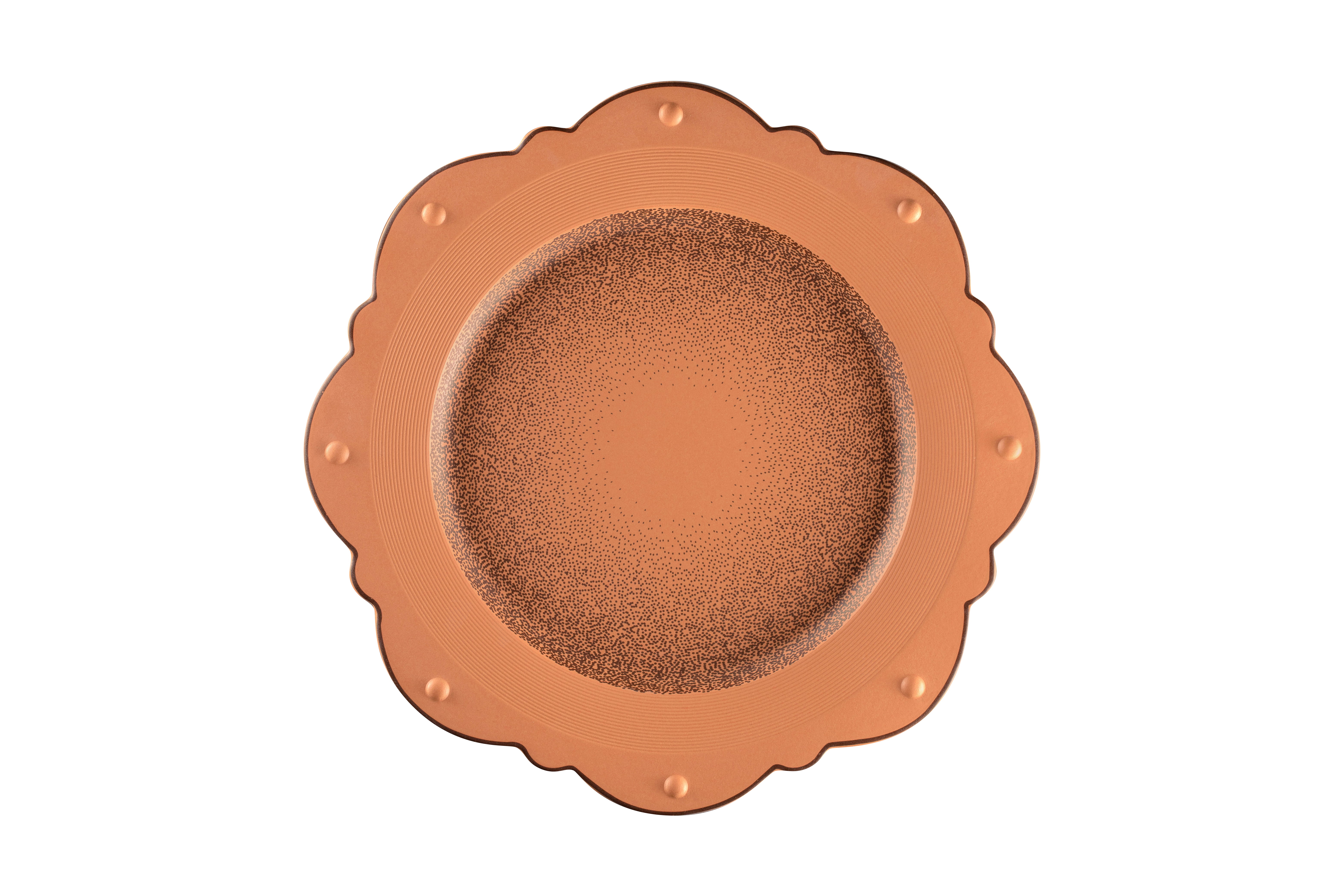 Teller festoniert Ø33,1cm H2,4cm TERO DENIA decorated terracotta
