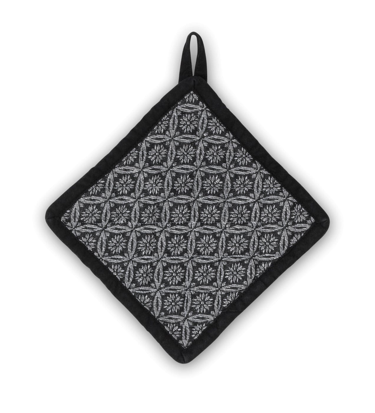 Topflappen 20x20cm GIANNA weiß-schwarz